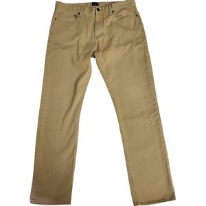 J Crew The Driggs Khaki Corduroy Pants Jeans Mens 34x32 Straight Fit Casual Work